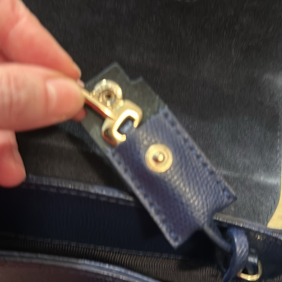 Furla Metropolis medium satchel in navy - Picture 7 of 11